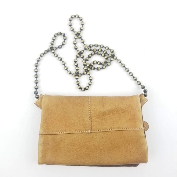 Free People Handbags - Free people Tan leather Small crossbody bag